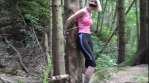 www.cuffkeybondage.com - Birdy Dee Tied To A Tree Part 2 thumbnail
